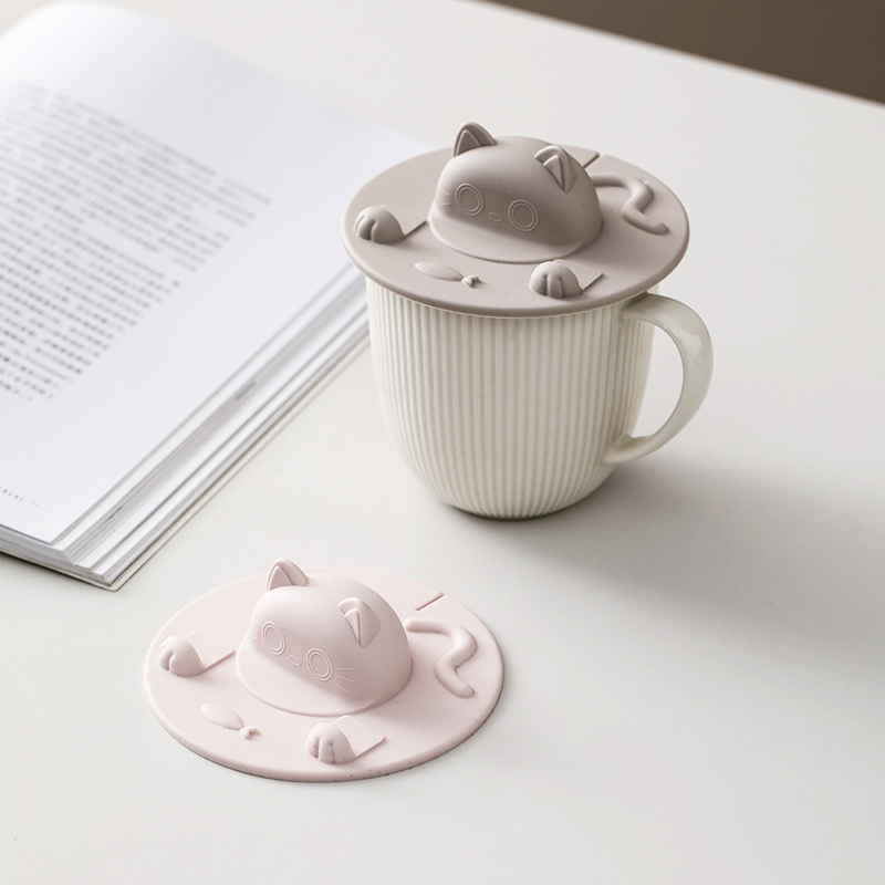 FaSoLa杯盖硅胶食品级茶杯盖圆形可爱通用陶瓷茶杯单卖马克杯 - 图0