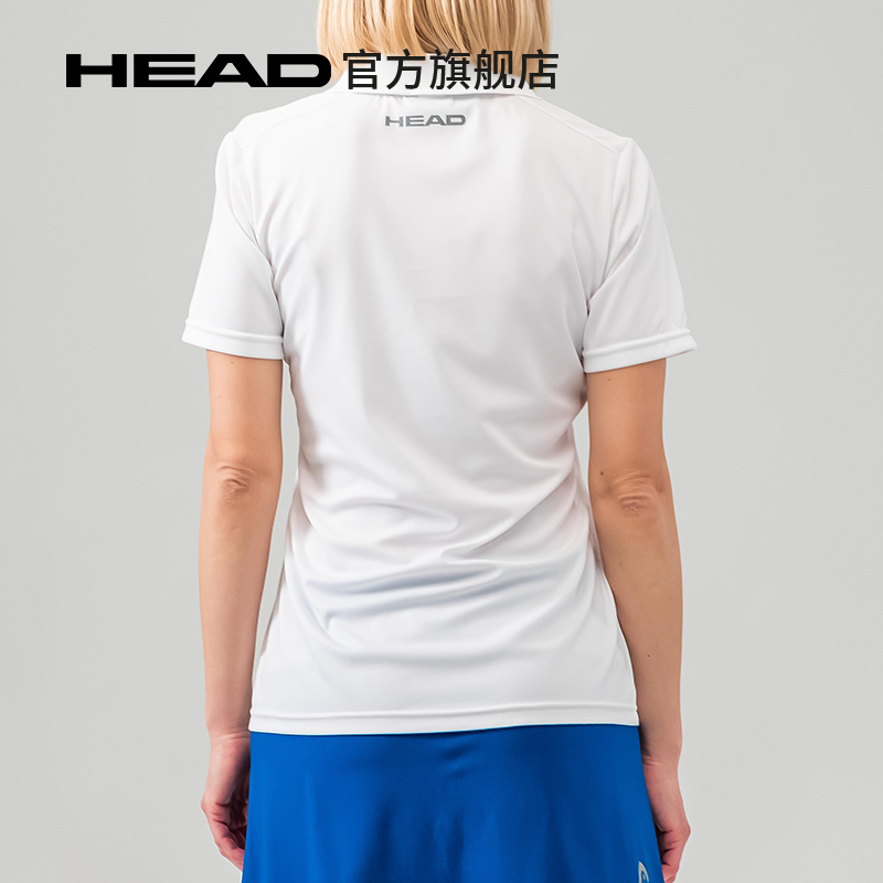 HEAD海德官方2022新款女子舒适运动T恤CLUB 22 Tech Polo Shirt W - 图2