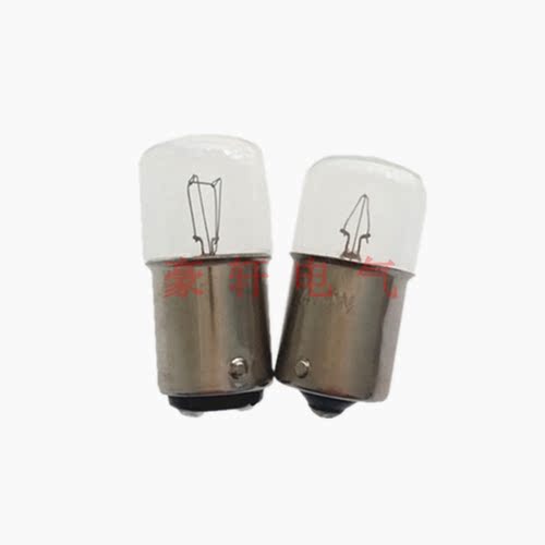 机床指示灯6V12V24V110V220V5W7W8W10W单触点B15卡口插口灯泡 - 图1
