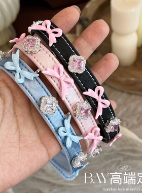 【BAY高端定制】钻石蝴蝶结辣妹Choker亚文化Y2K女项圈颈带锁骨链