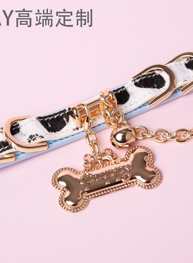 【BAY高端定制】奶牛毛毛项圈贝母puppy女颈带K9脖圈定制choker