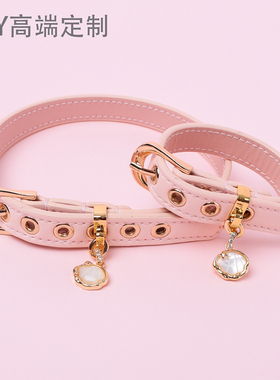 【BAY高端定制】贝母牛皮项圈骨头puppy女颈带K9定制choker