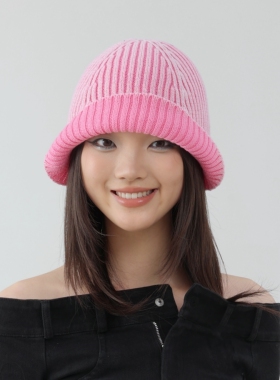 可翻边做旧两戴博主私服针织冷帽