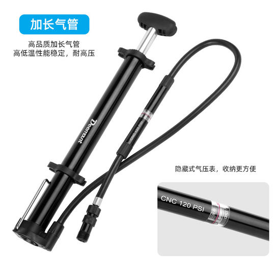 Портативный воздушный насос для велосипедов с передней вилкой.