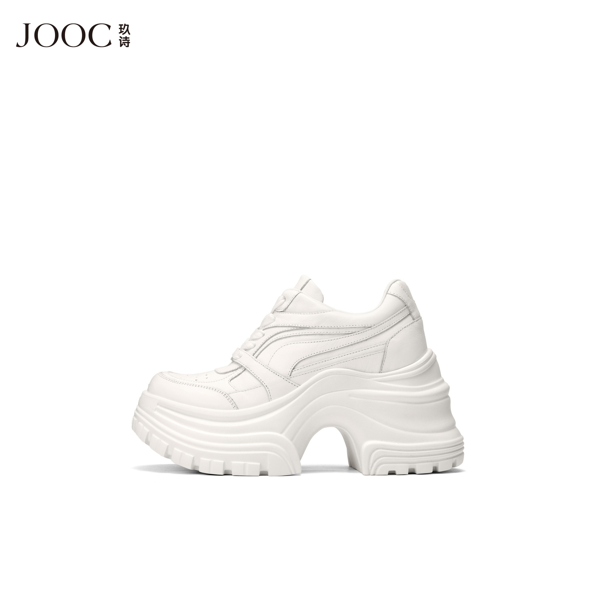 【美高漫画】JOOC玖诗运动休闲老爹鞋2026春季新款厚底增高小白鞋,淘宝优惠券,粉丝福利购,淘宝优惠卷