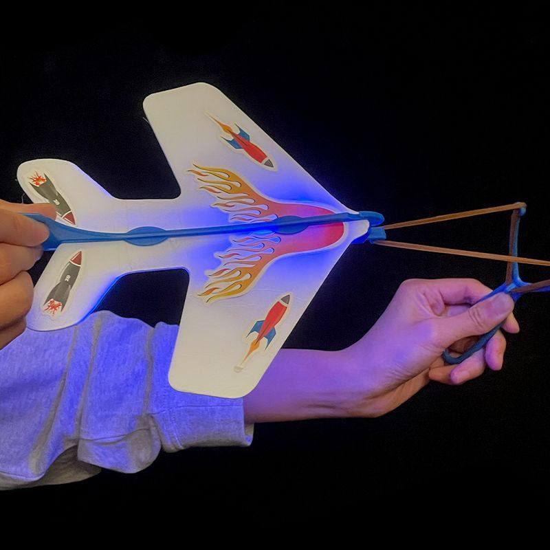 弹弓飞箭发光弹射飞机儿童夜光飞天闪光夜市地摊货源幼儿园小玩具,淘宝优惠券,粉丝福利购,淘宝优惠卷
