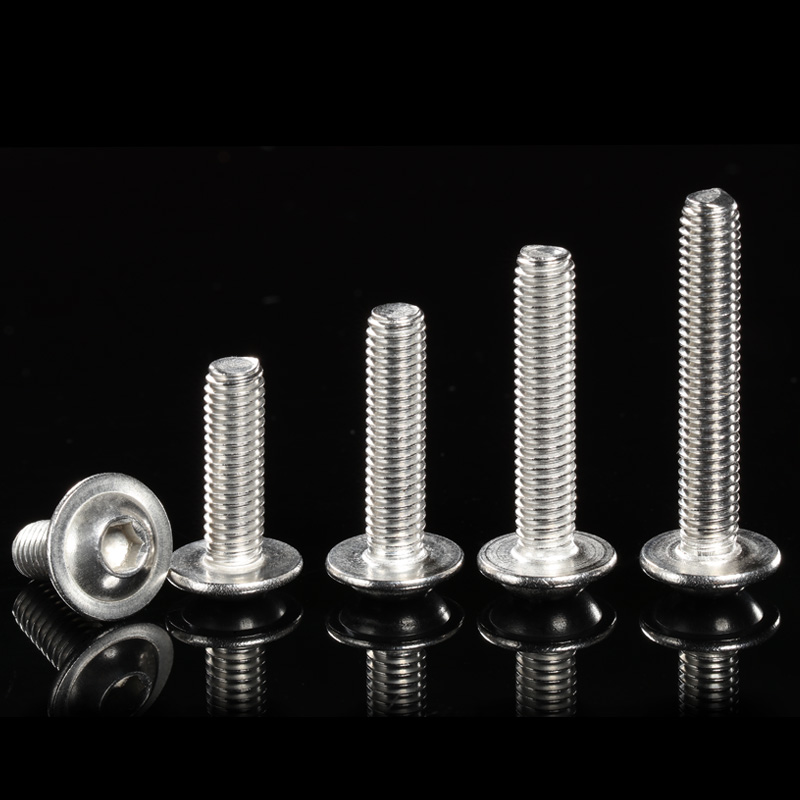 X304大头带垫内六角法兰面机螺丝钉半圆头盘头M3M4M5M6M8M10 - 图0