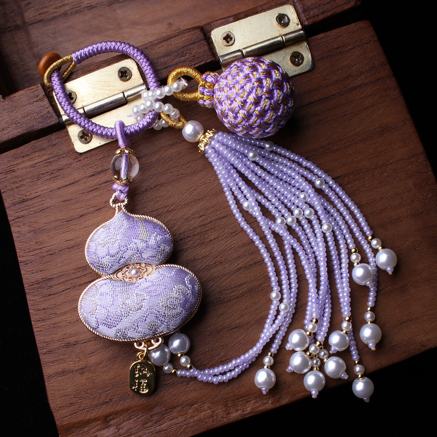 非遗宋锦双面葫芦包包压襟挂件流苏编织有球必应旗袍汉服钥匙挂坠,淘宝优惠券,粉丝福利购,淘宝优惠卷