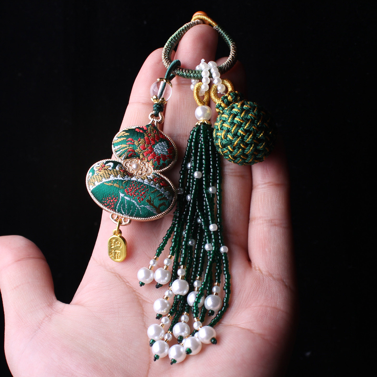 非遗宋锦双面葫芦包包挂件压襟流苏穗子有球必应车挂汉服钥匙挂饰,淘宝优惠券,粉丝福利购,淘宝优惠卷