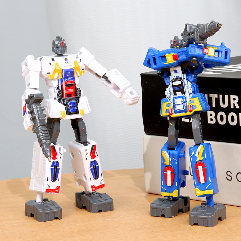 抖音网红儿童变形玩具笔变型汽车机器人数字男孩益智男童3岁6 - 图1