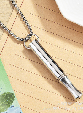 跨境新款戒烟辅助器项链冥想正念吊坠钛钢调节呼吸口味戒烟器项链