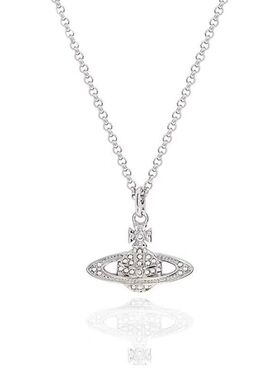 钛钢不掉色西太后项链珍珠土星回形针吊坠轻奢小众配饰感配饰