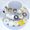 Small white cloth wheel with handle Yellow cloth wheel conical wool small wool wheel cylindrical copper wire wire brush polishing head polishing wheel
