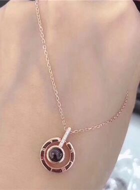 纯银项链语言我爱你表白七夕礼物