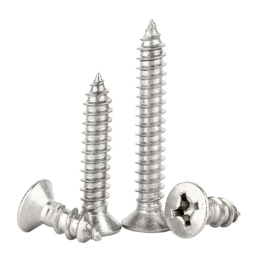 201不锈钢十字沉头自攻螺丝十字槽螺丝钉平头自攻钉M3M3.5M4M5M6 - 图3