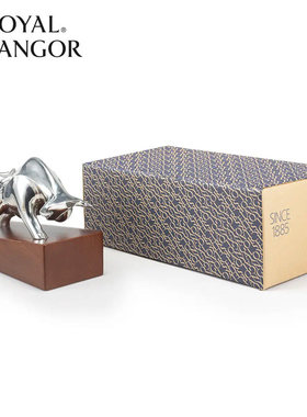 皇家雪兰莪ROYAL SELANGOR进口公牛雕像纯手工锡制办公室摆件送礼