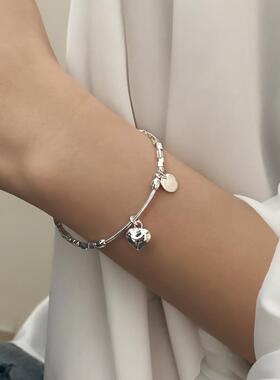 甜酷几何方块豆豆手链女韩版时尚气质个性手环ins小众设计感手饰