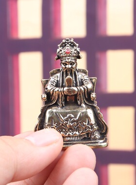 黄铜龙五爷财神佛像摆件五台山供奉广济龙财神爷神像工艺品摆件