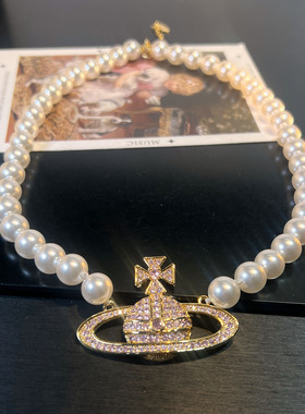 女「高定走秀款」粉色彩锆项链