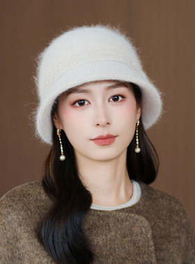 防风保暖渔夫帽女款冬季加绒盆帽