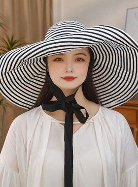 大檐遮阳帽女夏季防紫外线渔夫帽