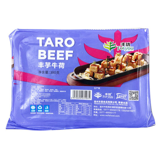 丰优带汁丰芋牛荷380g*3盒 油炸半成品槟榔芋冷冻铁板香芋块酒店