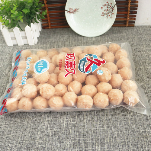玖嘉久海鸭蛋黄虾丸咸蛋黄虾球豆捞火锅关东煮鱼丸整箱6包商用 - 图1