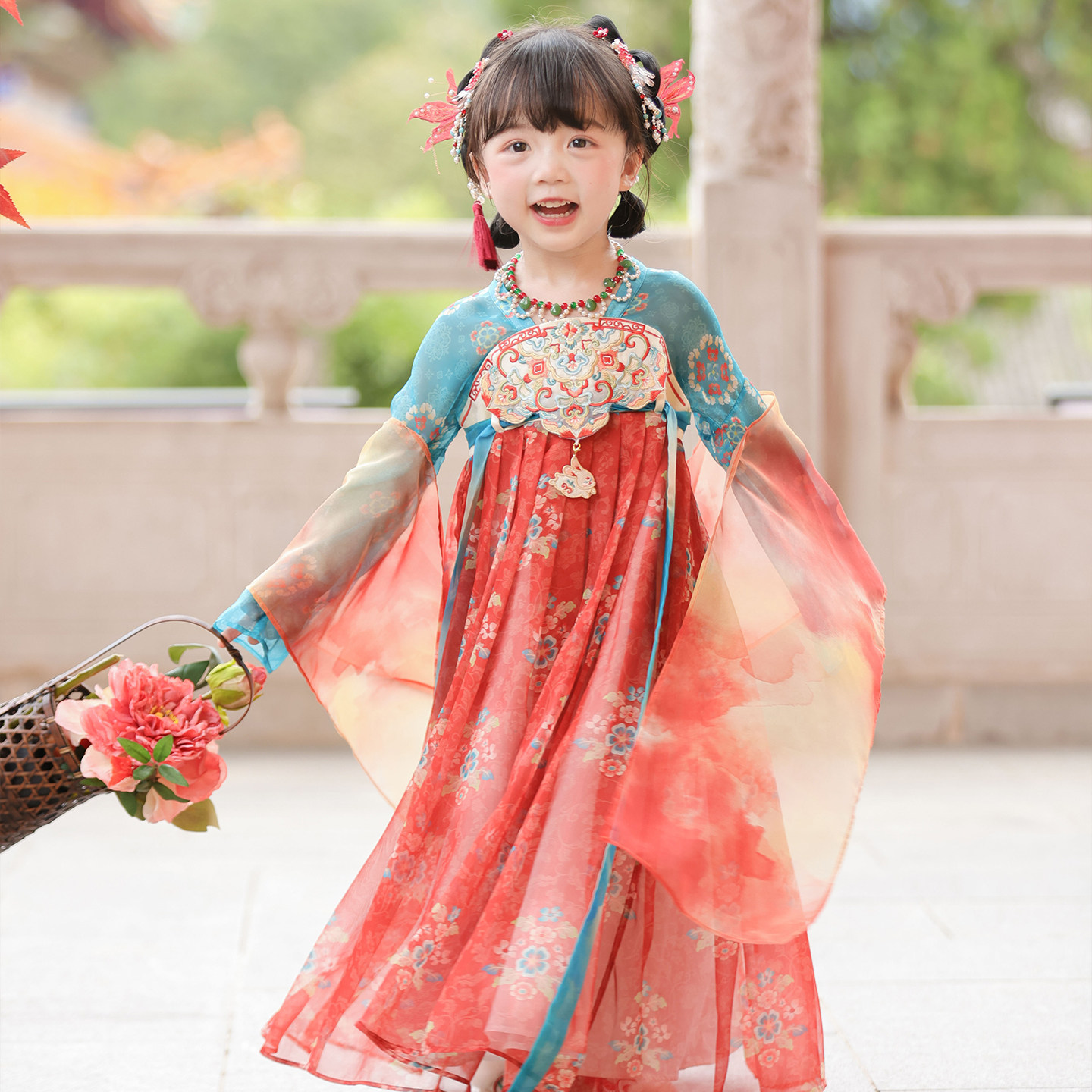 汉服女童2026春秋款儿童中秋表演演出服女孩国风仙气古装齐胸襦裙,淘宝优惠券,粉丝福利购,淘宝优惠卷