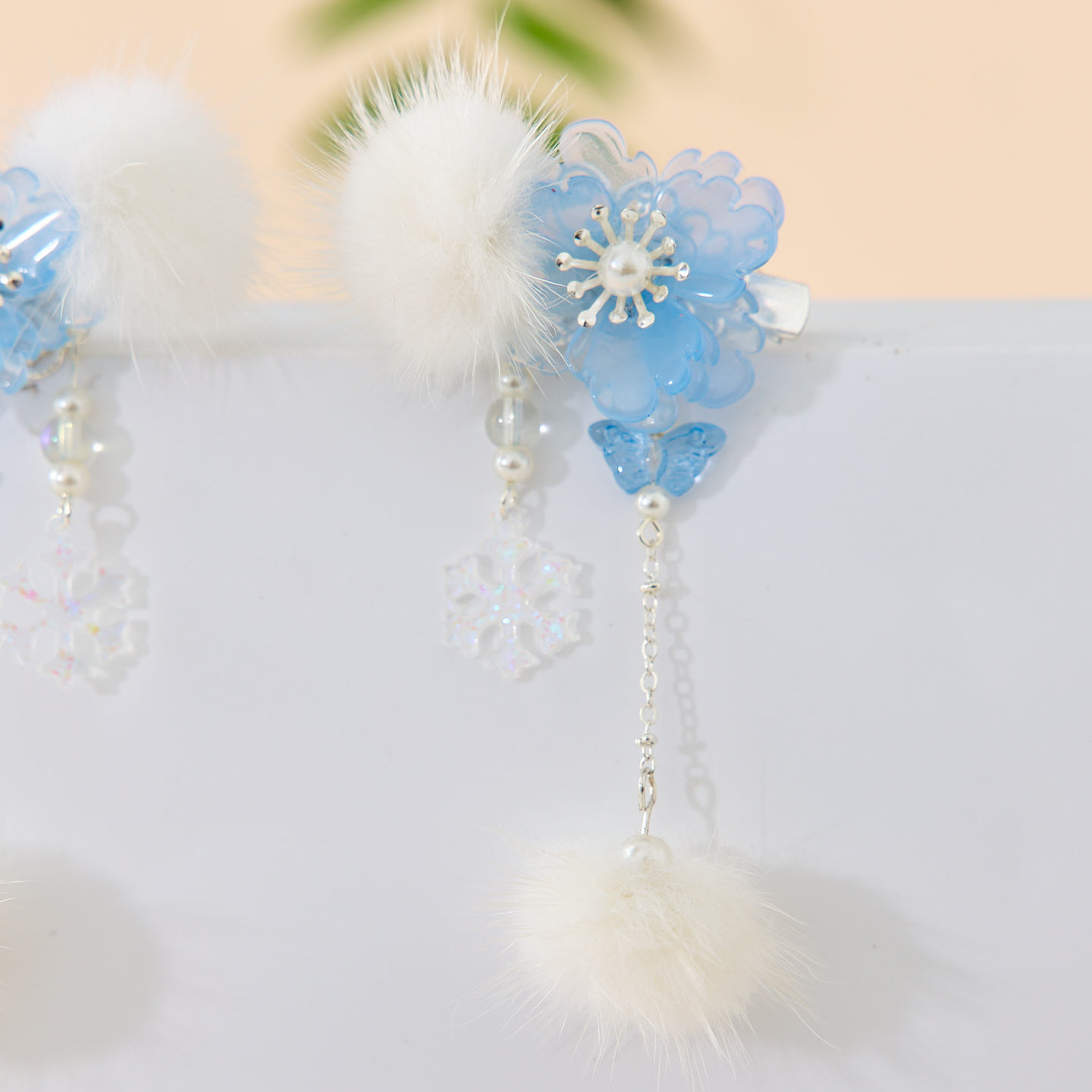 汉服女童冬款儿童古风仙气毛球水晶对夹女孩搭配国风襦裙头饰发饰,淘宝优惠券,粉丝福利购,淘宝优惠卷