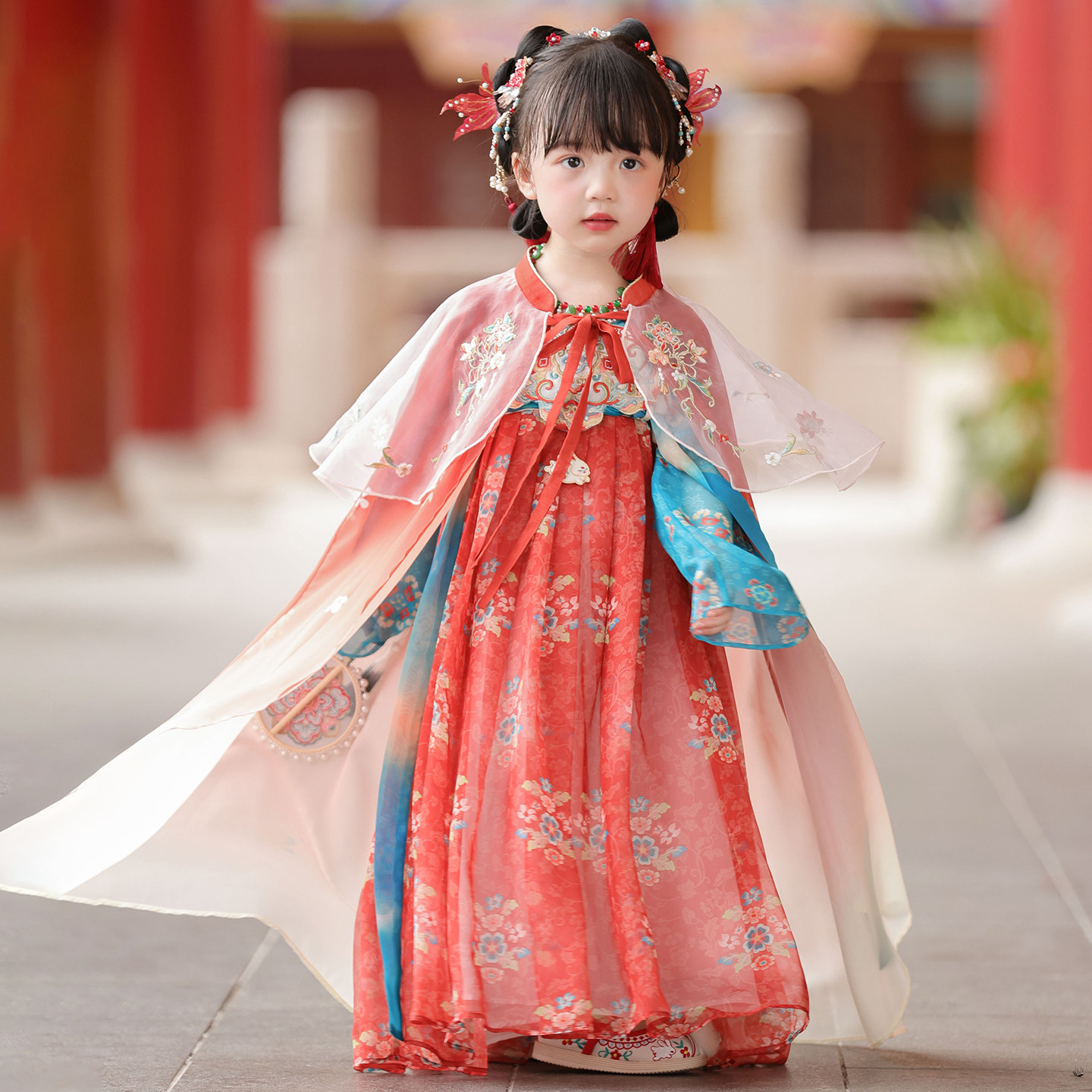 汉服女童2026春秋款儿童中秋表演演出服女孩国风仙气古装齐胸襦裙,淘宝优惠券,粉丝福利购,淘宝优惠卷