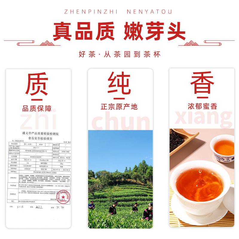 红茶2023年新茶明前嫩芽特级清香型贵州高山红茶厂家直销袋装100g