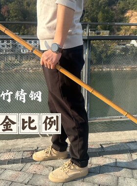 龙泉刀剑竹中棍剑唐横刀宝剑文玩竹剑一体高锰钢淬火冷兵器未开刃