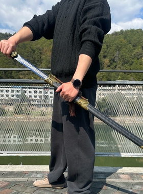 龙泉鱼肠剑手工一体汉剑戎归之剑古风刀具如意剑高锰钢刀剑未开刃