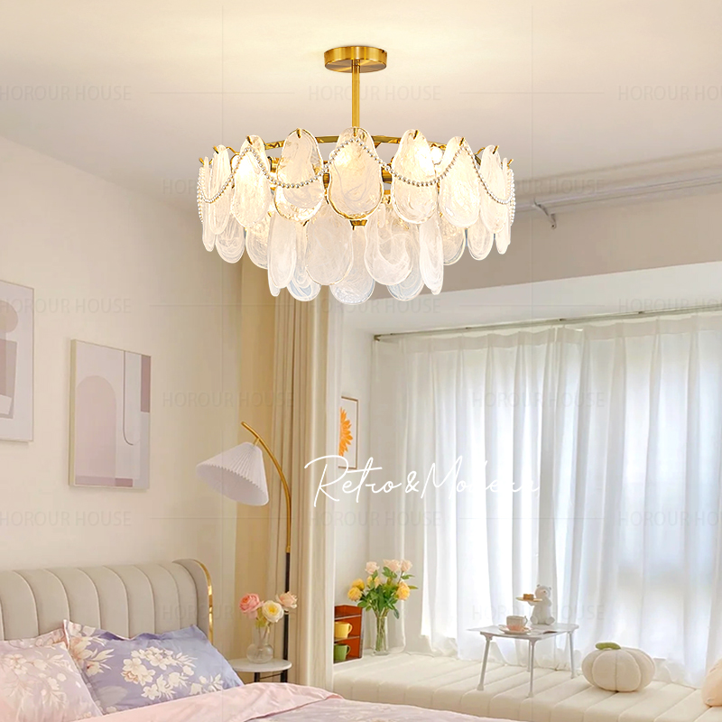 卧室灯主卧2023年新款奶油风现代法式轻奢简约客厅吊灯房间灯具