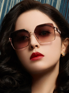 帕莎经典太阳镜女个性无框切边时尚大框显瘦潮街拍防晒墨镜PS2043