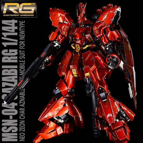 千手万代RG金属红沙扎比 沙煞比 1/144 Sazabi 高达模型男孩礼物 - 图2