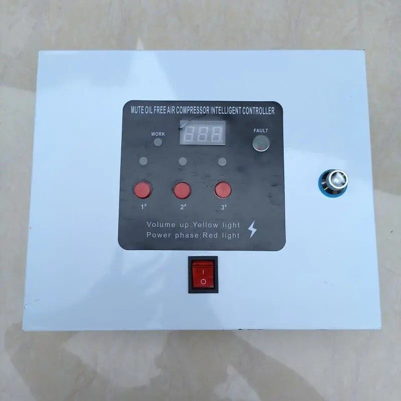 原厂3位4位无油静音空压机控制器智能电箱220V压缩机多就分时控制,淘宝优惠券,粉丝福利购,淘宝优惠卷