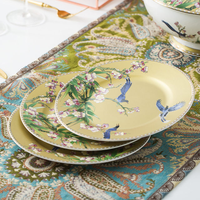 Luxurious retro dining utensils and dishes