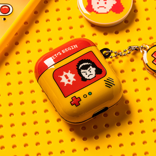 人间八月八丨原创像素卡通情侣 airpods pro 耳机保护套 亮面软壳 - 图0