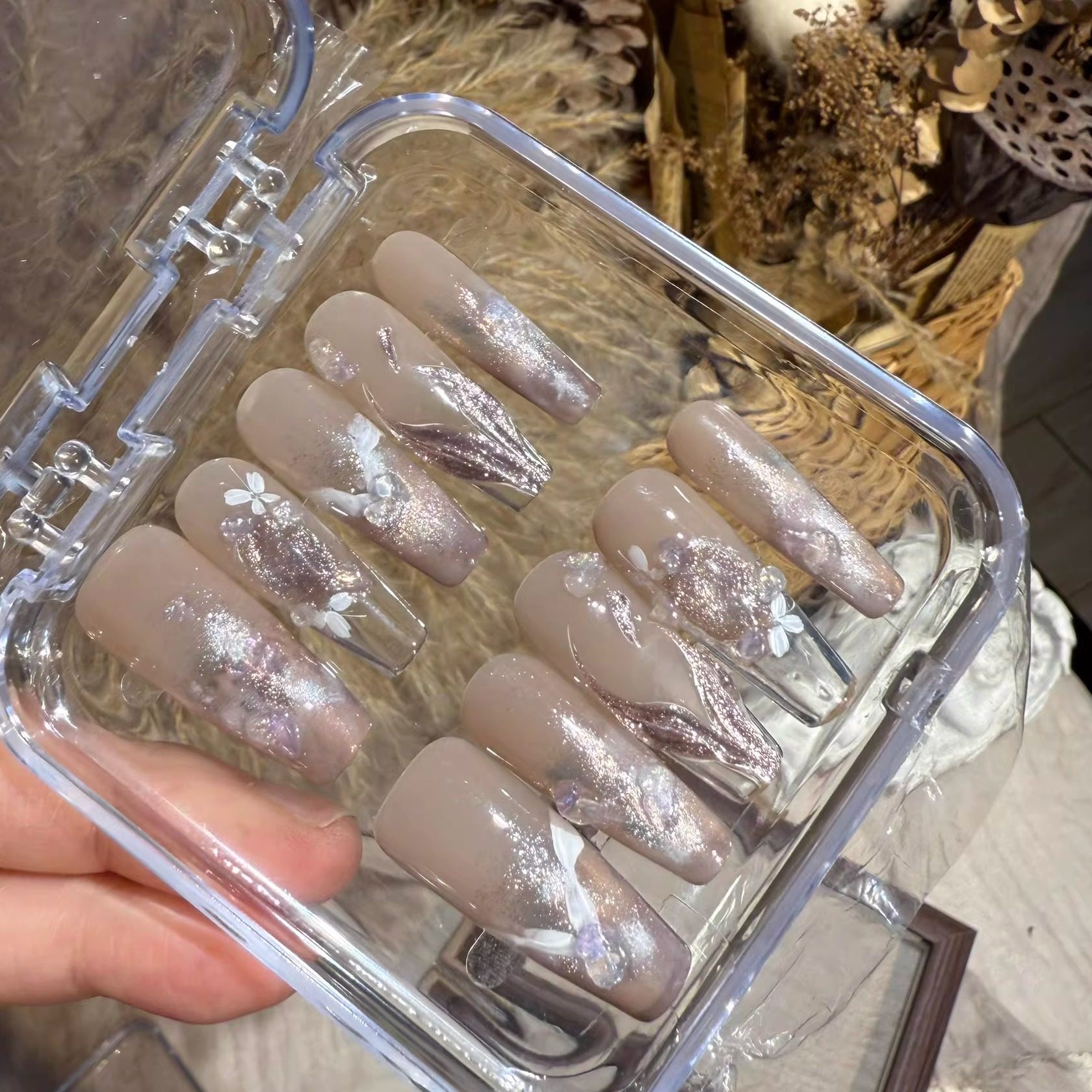 清仓【人鱼姬】梦幻人鱼泪猫眼鱼尾温柔手绘手工高级穿戴甲,淘宝优惠券,粉丝福利购,淘宝优惠卷