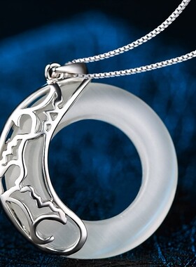 纯银项链吊坠古风定情信物首饰品