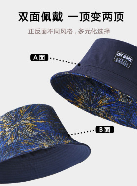街头休闲男女夏季宽檐遮阳渔夫帽