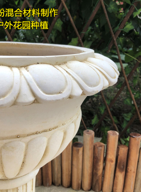 欧式高脚罗马柱花盆花园庭院阳台橱窗影楼摄影装饰落地摆件道具