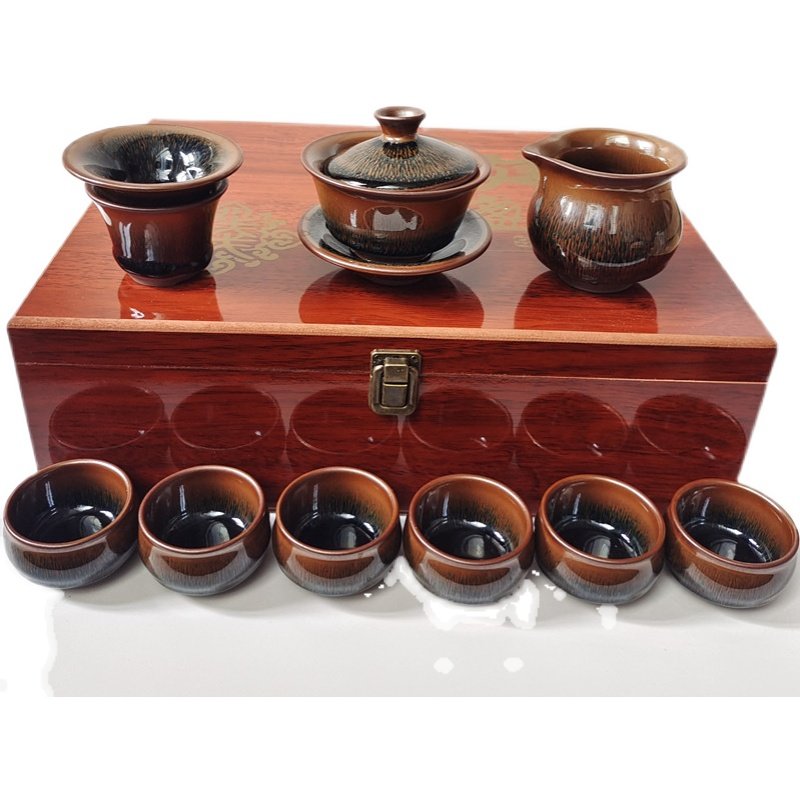 建盏茶具套装纯手工陶瓷茶盏天目盏整套功夫茶具正品建阳兔毫茶杯,淘宝优惠券,粉丝福利购,淘宝优惠卷