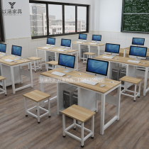 School Room Micromachine Room Computer Desk Training Room Computer Table And Chairs Single Double Office Desktop desk Internet café table and chairs