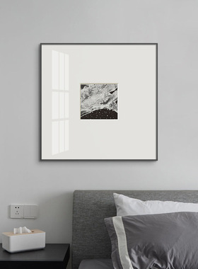 现代极简黑白抽象卡纸装饰画