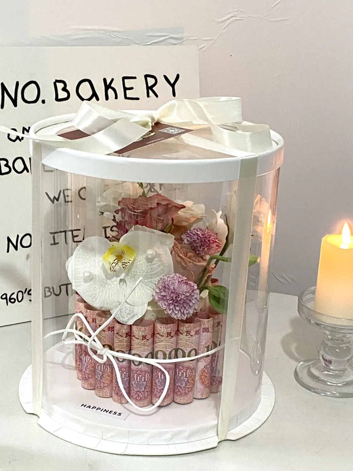 母亲节情人节圆形花泥DIY蛋糕花有钱花材料花束生日送女友送妈妈,淘宝优惠券,粉丝福利购,淘宝优惠卷