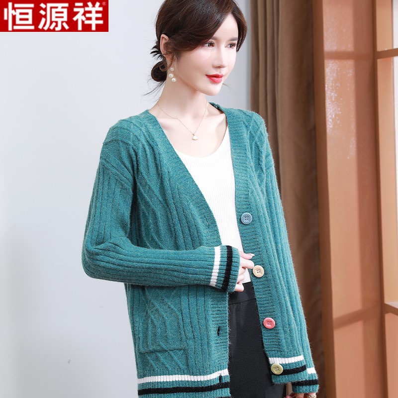 新潮春季新款针织开衫女短款春秋装显瘦洋气上衣外搭春秋毛衣外套