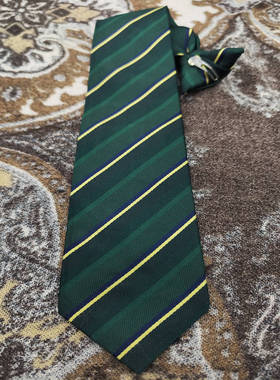 Vintage青少年中学生高中生校服青春百搭涤纶领带毕业徽章刺绣X2