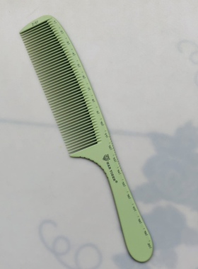 苹果梳男发鬓角梳美发梳理发店技师造型梳子刻度彩色梳发廊剪发梳